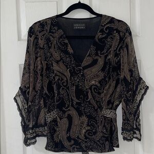 Spenser Jeremy Silk Surplice Paisley Blouse